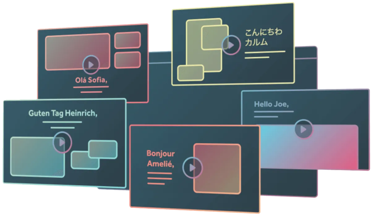 Graphic of Personalised Video examples